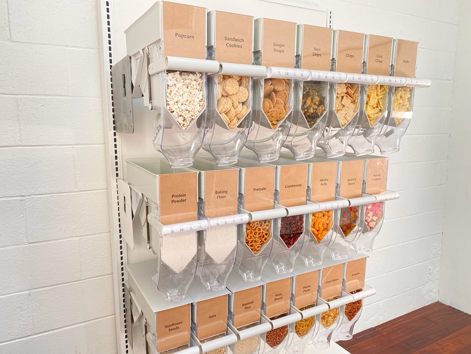 Gondola triple stacked M1 Dispensers